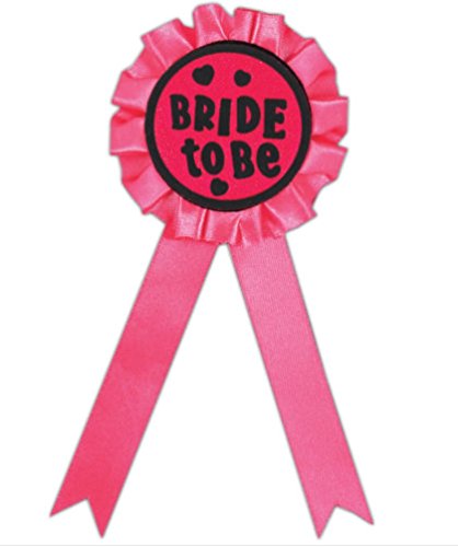 Hen Party Superstore Bride To Be Hearts Pink Rosette Badge