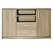 Produktbild Sideboard mit 2 Schubladen, Farbe: Sonoma Eiche, Breite: 126 cm - Küchenschrank, Anrichte, Sideboard