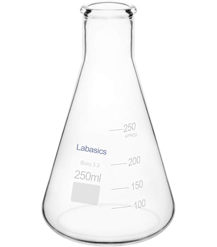 Produktbild von NeoLab Erlenmeyerkolben Eng 500 ML – Borosilikatglas 3.3, Graduiert, 10er Pack