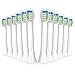 Produktbild QLEBAO 12er Aufsätze für Philips Sonicare Zahnbürstenaufsatz DiamondClean, Ersatzbürsten auch für DiamondClean FlexCare EasyClean PowerUp HealthyWhite, HX6064 , Medium Härtegrad