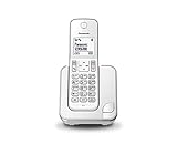 Panasonic KXTGD310 Telefono Cordless DECT, Bianco/Argento