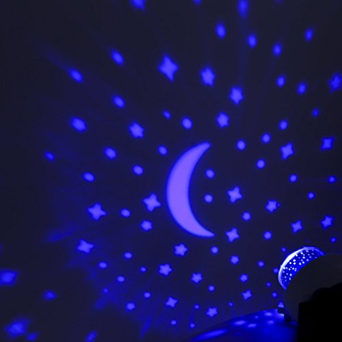 B-right® 360 Grad drehbaren 6-Modus-Projektor-Licht LED Sternenhimmel-Projektor, Nachtlicht Lamp für Kinder, Baby, Weihnachtsgeschenke, USB / batteriebetrieben - 6