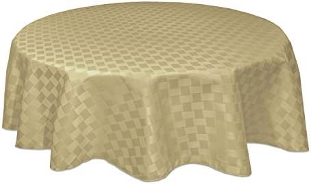 Bardwil Reflections Spill Proof Oval Tablecloth, 60 X 84-Inch, Khaki by Bardwill