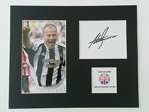 LIMITED EDITION ALAN SHEARER NEWCASTLE SIGNED DISPLAY PRINTED AUTOGRAPH FOOTBALL AUTOGRAPH AUTOGRAF AUTOGRAM SIGNIERT SIGNATURE MOUNT FRAME