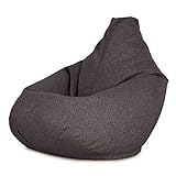 Escabel incluida! Lounge Pug®, Silla De Juego Puf con Escabel, Lana de Interalli - Gris