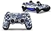 Produktbild Sony PlayStation 4 Controller Aufkleber - Skin - Sticker | PlayStation 4 Style Schutzfolie für eine coole Optik, besseren Schutz und mehr Spass beim spielen | Auch für PS4 Pro Pad & PS4 Slim Pad geeignet | HappyGaming (CAMOUFLAGE SILBER)