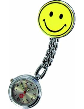 Schwesternuhr Smiley gelb Clip 3er Set (= 3 Stück) Krankenschwesteruhr Tiga-Med Krankenschwesternuhr Schwesternuhren