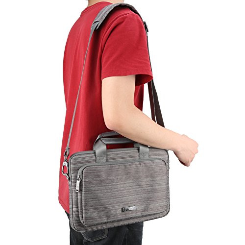 Laptoph  lle  Evecase 11 6-12 9 Zoll Universal Gepolsterte Notebook Briefcase Laptop Schutzh  lle mit Anzug-Gewebe Abl  sbaren Tr  ger Handgriff Front