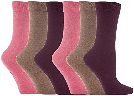 6 Pairs of Ladies Plain Cotton Rich Ankle Socks 8 Colours! 4-7 uk, 37-40 eur (Miss) (JA68)