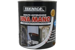 CONSORZIO TEKNICA Smalto antiruggine lucido UNA MANO- Teknica direttamente sulla ruggine 2,5 lt (GRIGIO ARGENTO)