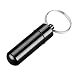 Produktbild Hemore Schlüsselanhänger, Pillendose aus Aluminium, Pillenbox, für Medikamente, wasserdicht, zum Aufbewahren von kleinen Gegenständen (Schlüssel, USB-Sticks), Pillenkapsel mit Schlüsselanhänger,