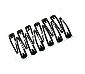 SSKR Hair Accessories Black Metal Tic Tac Hair Clips for Women and Girls Pack of 6 Pairs (Total 12 Pcs)