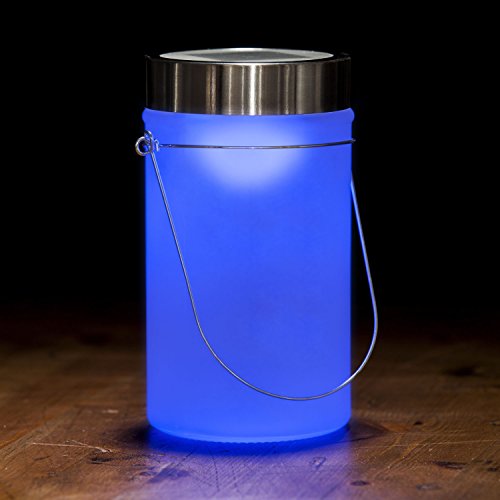 LED Solarlampe – Die Sonnen-Lampe Deko Sun Jar Solar-Laterne im Einmachglas mit Bügel; Warm-Weißes Licht - 3