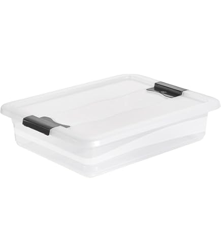 helit Sunware H6160302 - storage box the q-line, 12 litres, with lid, transparent, 1 piece