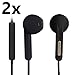 Produktbild 2xiProtect® Premium In-Ear Stereo Kopfhörer Headset schwarz für alle Modelle wie z.B. Sony, Samsung, LG, Huawei, HTC, uvm.– edles Design und hoher Tragekomfort