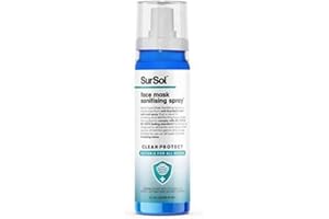 NRS Healthcare SurSol Face Masks and Visors Sanitiser Spray Cleaner, 75 ml, Blue