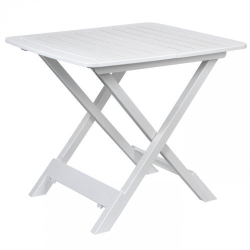 Campingtisch Beistelltisch 43x45x50cm weiss klappbar Kunststoff Klapptisch
