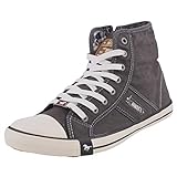  Mustang - Zapatillas Altas de Lona Mujer, Color Gris, Talla 40 EU