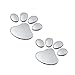 Produktbild Pinzhi 2Pcs Silber 3D Hundetatze-Druck-Auto-Aufkleber für Fahrzeug-Fenster-Badezimmer-Dekoration