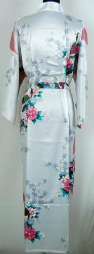 Shanghai Tone® Lingerie Kimono Robe Sleepwear Gown White One Size
