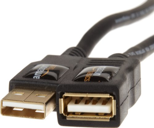 AmazonBasics 1IGG USB 2 0-Verl  ngerungskabel A-Stecker auf A-Buchse  2 m Schwarz