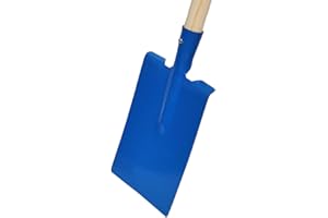 LAND-HAUS-SHOP Kinder Gartengeräte Kindergartengeräte 1 von 8, Kinder Garten Werkzeuge Geräte Schaufel, Besen, Rechen, Laubbesen, Harke, Grubber, Doppelhacke, Spaten, Metall mit Holzstiel (Spaten blau)