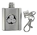 Price comparison product image 3 Spirals Metal Miniature Flask Keyring
