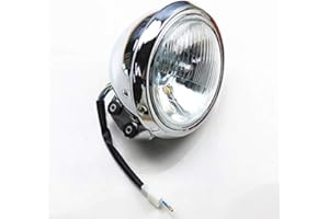 Newland2019 Chrome Motorcycle Bottom Mount Front Headlight Lamp For Harley Yamaha Kawasaki Suzuki Honda Cruiser Chopper CB400 Custom