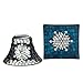 Produktbild YANKEE CANDLE 1521443 Winter Glimmer Lrg S/T Lampenschirm Set, Glas, Blau, Silber, 15.9 x 15.9 x 11.7 cm