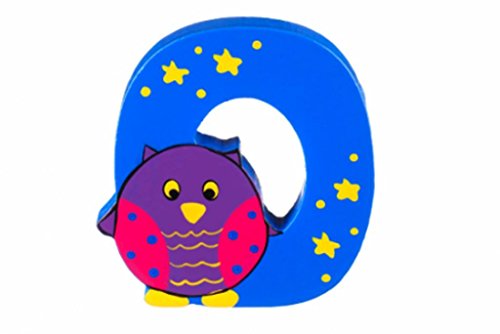 Wooden Freestanding Alphabet Letter Different Animal For Each Letter (O is for Owl)