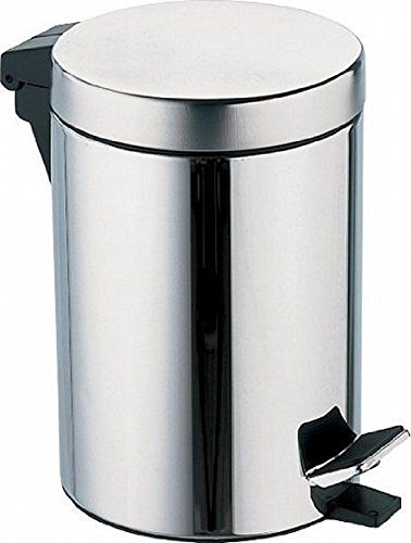 SANWOOD Badmüllbehälter Treteimer Fano 5 Liter rund (Ausführung: edelstahl matt)