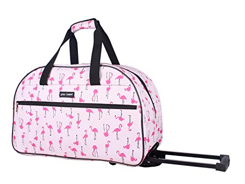Betsey JohnsonLuggage Designer Pattern Suitcase Wheeled Duffel Carry On Bag (Paris Love)