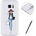 Price comparison product image Samsung Galaxy S7 case,Feeltech [Crystal Clear] Flexible Ultra Thin Gel TPU Bumper Silicone Cover with Colourful Cute Cartoon Design Pattern [Scratch-Resistant Shock-absorber] Transparent Durable Skin Rubber Smartphone Shell with Free Touch Stylus Pen Perfect Fit for Samsung Galaxy S7 - Shopping Girls