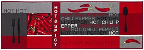 Andiamo 282565 tapis de couloir hot pepper, 100 %  polyamide, 67 x 250 cm-gris rouge
