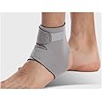 FAVIO Ankle Support Brace, Breathable Neoprene Sleeve,Large size, for Men and Women Adjustable Wrap Grey Color (Left Alkle)