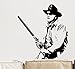 Produktbild John Wayne Rooster Cogburn Wall Art Sticker Large Black 85cmx92cm by The Cool Graphic