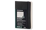 Dimensiones: 9 × 14 Moleskine DSB18WN2Y17 - Agenda semanal 18 meses, pocket 9 x 14, color negro