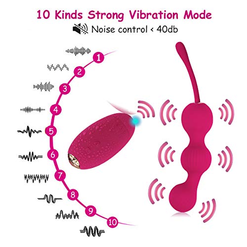 Boules de Geisha Vibrant 3 Kegel Balls Masseur Portable sans Fil pour Femme Silenecieux