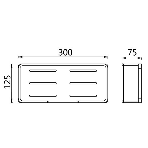 Konhard Wandregal für Badezimmer / Dusche, gebürsteter Edelstahl, rostbeständig, CS005 - 2