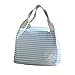 Produktbild sunnymi Kaltisolierung Beutel Dicke Mittagessen Tasche/Lsolierte Kalte Leinwand Streifen/Picknick Tragetasche/Tragbare Tasche/Schick Modisch/Gute Qualität (Himmel blau)