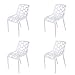 Produktbild QAZQA - Gartenstuhl Kunststoff weiß 4er Set - Stico