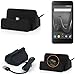 Produktbild K-S-Trade Dockingstation für Wiko Harry Docking Station Micro USB Tisch Lade Dock Ladegerät Charger inkl. Kabel zum Laden und Synchronisieren, schwarz