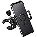 Produktbild CLM-Tech Fahrrad Handyhalterung, Handy Halterung für Smartphones Motorrad Halter, Fahrradhalterung Schwarz, Handyhalter – Universal Verstellbarer Fahrradhalter
