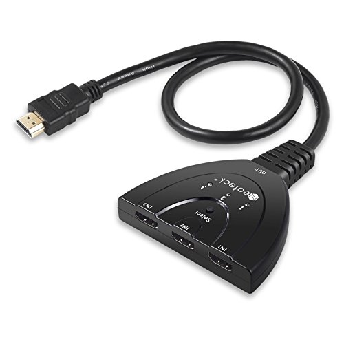 Neoteck HDMI Switcher 3 puertos 1080P Conmutadores HDMI Conector de Enchufe HD plateado para HDTV Proyector PC PS3 PS4 Xbox STB