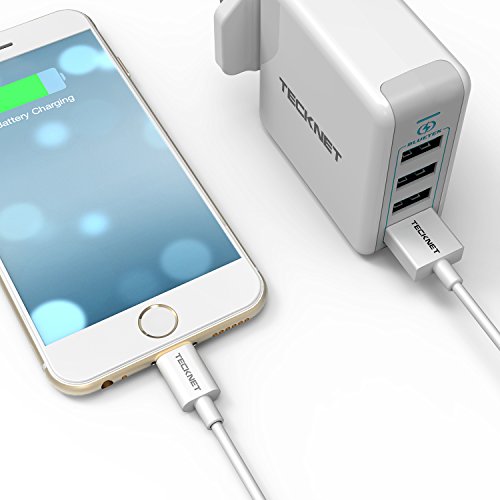 [Apple MFi Certified] TeckNetÂ® 4-Inches (10 Centimeters) Apple Lightning to USB Cable,Lightning Sync & Charge USB Cable for Apple iPhone 6/6 plus/5s/5c/5, iPad Air 1/2, iPad mini/mini 2/mini 3, iPad 4th, iPod 5th, and iPod nano 7th generation