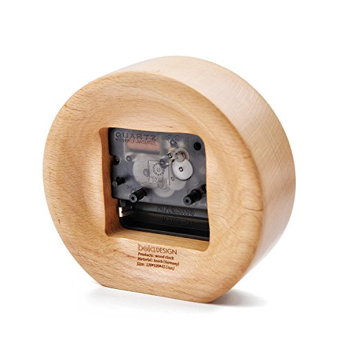 Beladesign Buche Nussbaum Holz Concave Wecker Buche (Buche) - 5