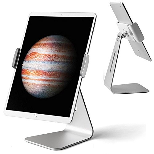 First2savvv PBZJ-STT-16 iPad Pro Aluminium Ständer Halter Halterung Tischständer Stand für 9 -13 Zoll-Tablet- iPad Air 2, Samsung Galaxy Tab Pro S Surface Pro 4 etc mit zwei Halter für Tablet vom 9. bis 13. Zoll.
