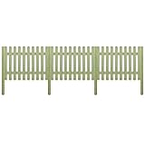 vallasAncho del liston: 9 cm tiauant Bricolaje Vallas de jardín Paneles de Vallas Valla de Madera con Postes de Pino impregnado 5,1m 170cm 6/9cm vallasAncho del Liston: 9 cm