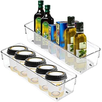 Groß Kühlschrank Aufbewahrungsfach (2Stk) - Transparent löschen Acryl