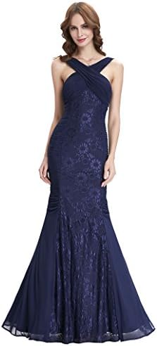 Women's Navy Blue Party Dress Deep V-Back Halter Neck Size 16 KK118-1